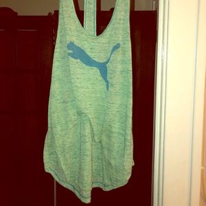 Women Puma Tank-Top Burnout Green